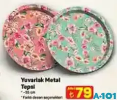 YUVARLAK METAL TEPSİ 35 CM YUVARLAK METAL TEPSİ 35 CM